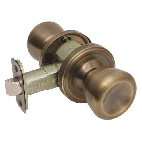 Weslock 00411OAOASL20 Essentials Antique Brass Privacy Bed/Bath Sonic Door Knob