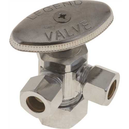 3-WAY DUAL ANGLE STOP VALVE, 5/8 IN. OD X 3/8 IN. X 3/8 IN., LEAD FREE