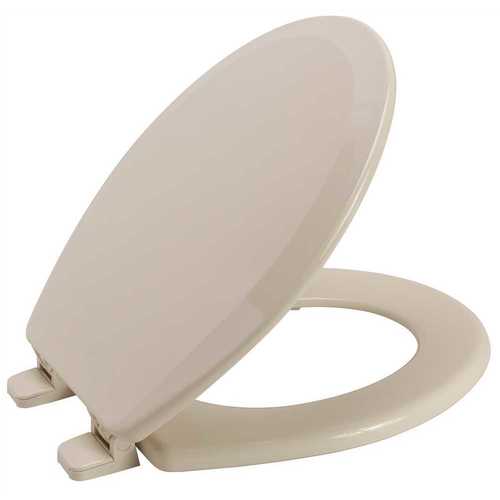 700-106 Molded Wood Round Closed Front Toilet Seat in White