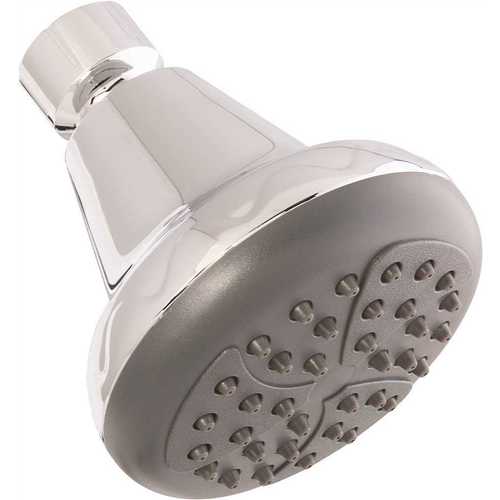 Single-Spray 3.3 in. Fixed Shower Head in Chrome
