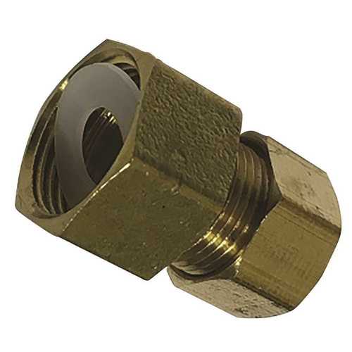 Sioux Chief 907-47161001 1/2 in. x 3/8 in. Brass Female Compression x Compression Adapter Gold