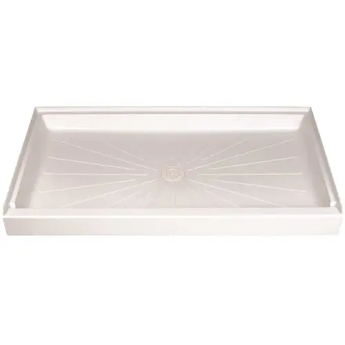 34 in. x 60 in. Single Threshold Shower Floor in White