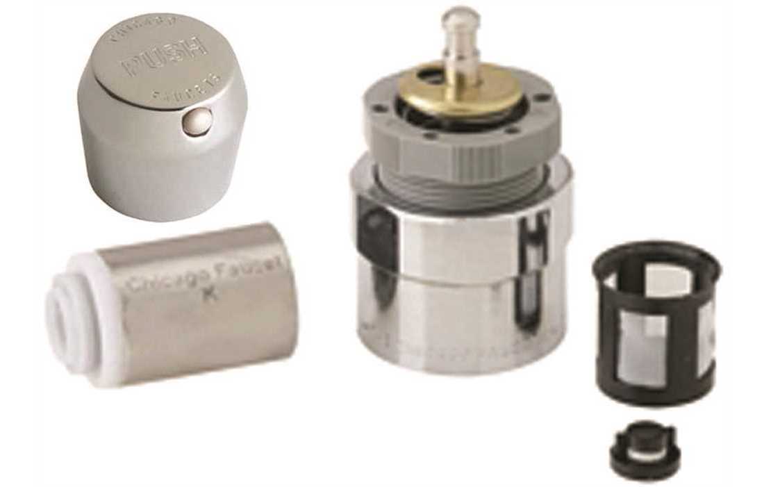 Chicago Faucets 665 Rkpabcp Push Button Mvp Retrofit Kit
