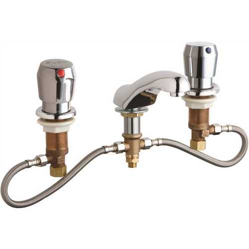 CONCEALED HOT AND COLD WATER METERING SINK FAUCET, LEAD FREE