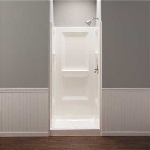 Mustee 736WHT Durawall 36 in. x 36 in. x 73-1/4 in. Direct-to-Stud Shower Wall in White
