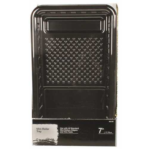 7 in. Plastic Paint Roller Tray Black