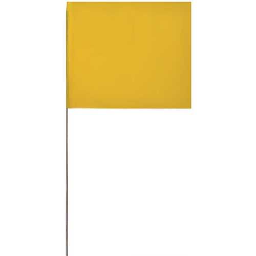 IN STOCK NOW YGFLAG-4521 MARKER FLAG YELLOW 4 IN. X 5 IN. X 21 IN