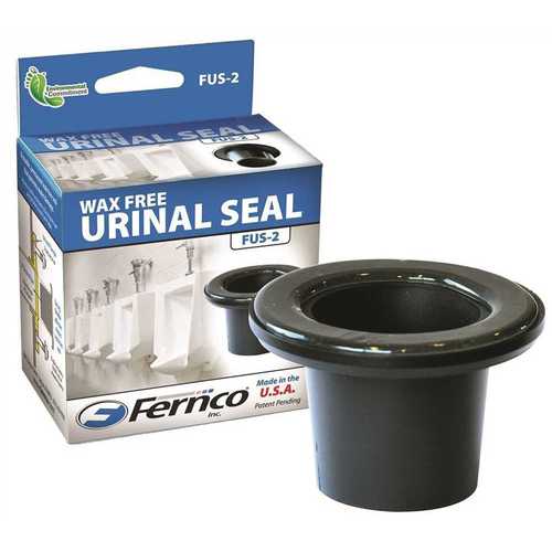 Fernco FUS-2 Wax Free Urinal Seal for 2 in. Drain Pipe Black