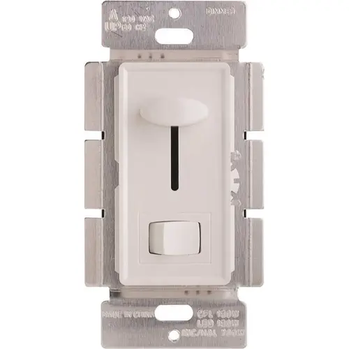 120-Volt 700-Watt Led Single Pole Slide Dimmer With Toggle On/Off Switch White
