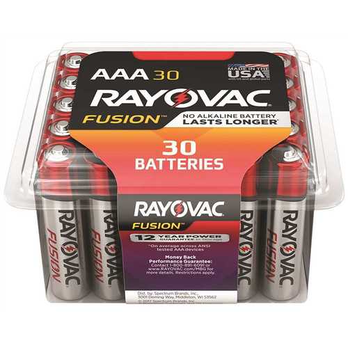 FUSION 1.5-Volt Alkaline AAA Premium Battery - pack of 30