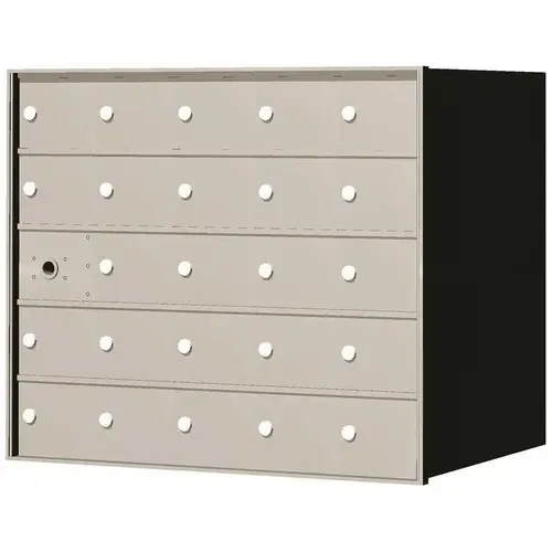 Florence 140055A 1,400 Series 24-Compartment Recess Front Load Horizontal Mailbox Anodized Aluminum