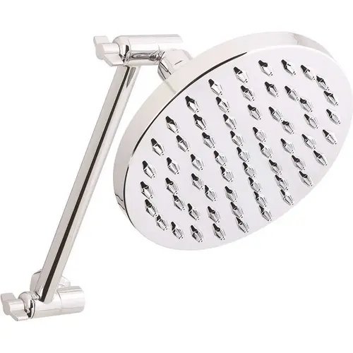 1-Spray 6 in. Single Wall Mount Fixed Rain Shower Head in Chrome