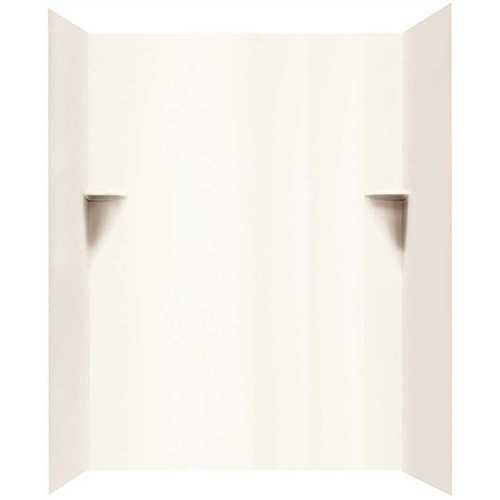 36 in. x 60 in. x 72 in. Easy Up Adhesive Alcove Shower Surround in White