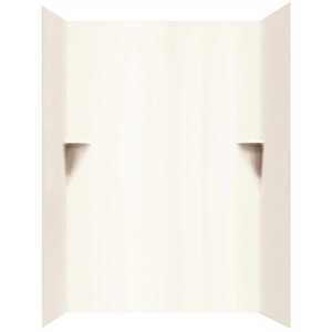 Swan SK366296.010 36 in. x 62 in. x 96 in. Easy Up Adhesive Alcove Surround in White