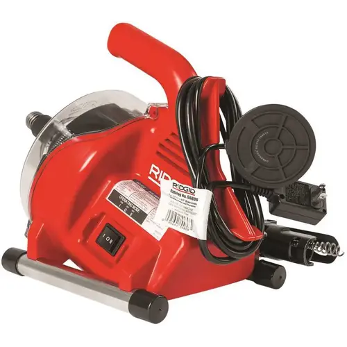 RIDGID 55808 PowerClear Drain Cleaning Machines, 450 rpm, 1/4 in Pipe Dia., 1 1/2 in Drain