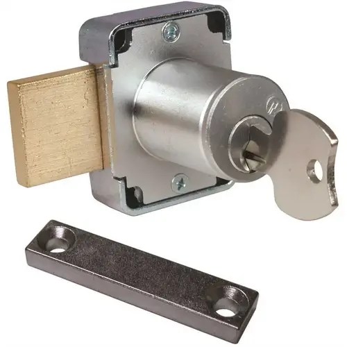 REKEYABLE CABINET DOOR LOCK D4291 KYWY 7/8 IN. KA 26D US26D Satin Chrome