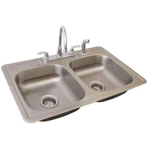Premier 3577625 WATERFRONT TWO HANDLE KITCHEN FAUCET WITH SPRAY AND SINK KIT