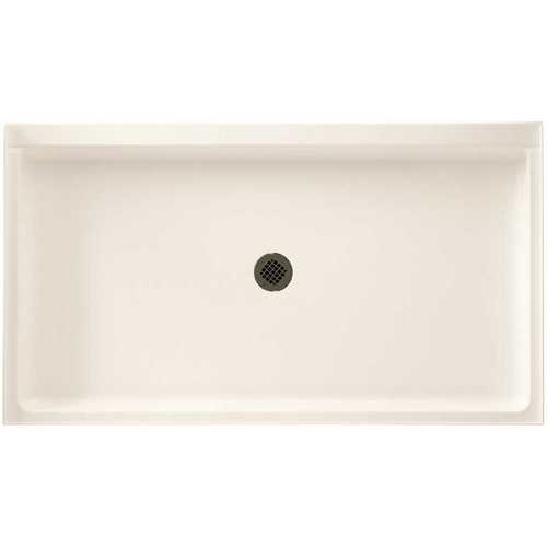 Veritek 32 in. x 60 in. Single Threshold Center Drain Shower Pan in White