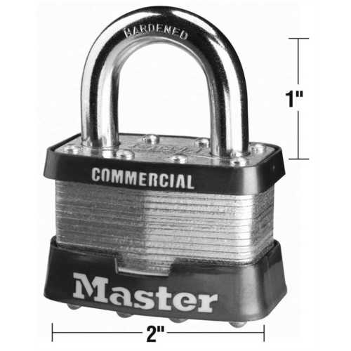 Master Lock 5KA A383 PADLOCK LAMI STL KA VRTCLR 1IN