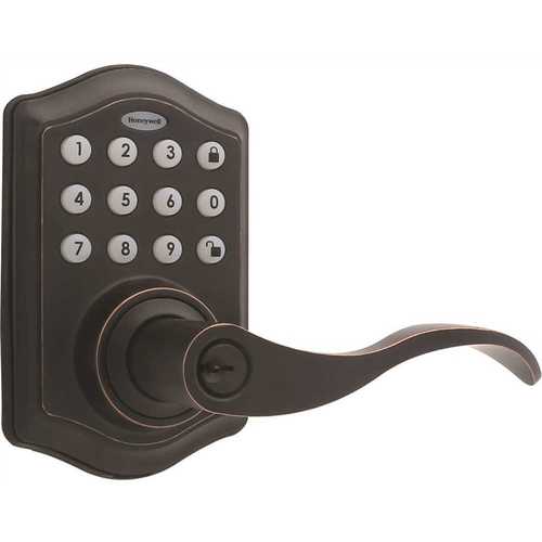 Honeywell Safety 8734401 Oil Rubbed Bronze Keypad Electronic Door Lever Entry Lock