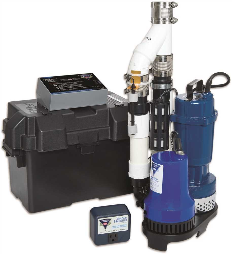 Pro Series Pumps PS-C22 Pro Series Pumps 1/3 HP Primary and PHCC-1850 Battery Backup Sump Pump System