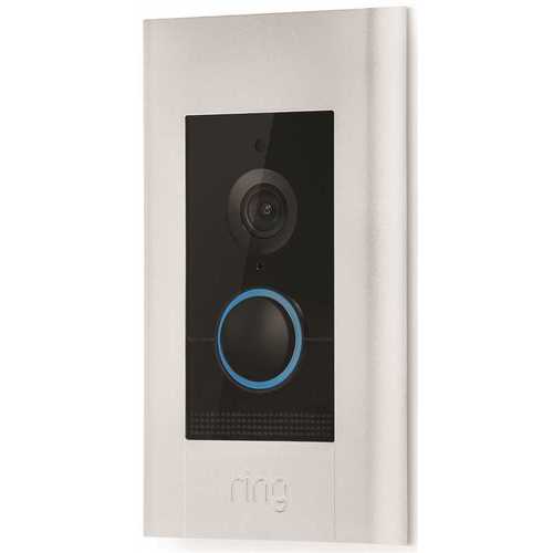 Ring 8VR1E7-0EN0 Wired Video Doorbell Elite Satin Nickel
