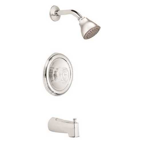 Moen T183EP Chateau 1-Handle Wallmount Tub and Shower Trim Kit in Chrome Bulk Pack (Valve Not Included)