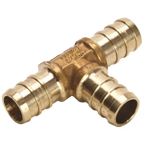 Lead Free Fits cross-linked polyethylene (PEX) pipe and tubing Fitting contains 3 barbs 1/2"