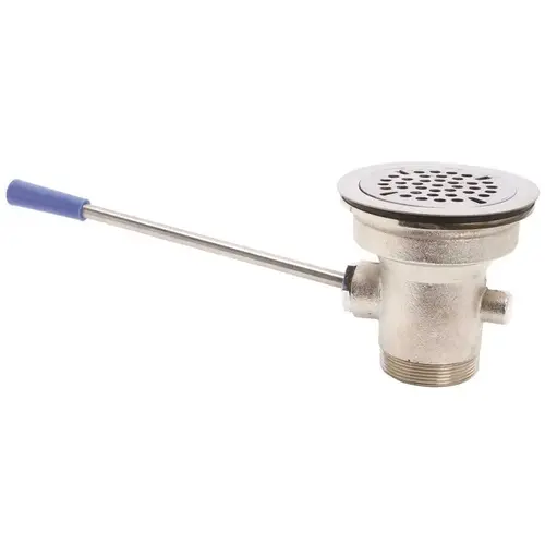 Premier 119123 COMMERCIAL STRAINER LEVER WASTE 2 IN. DRAIN OUTLET Finish Stainless Steel