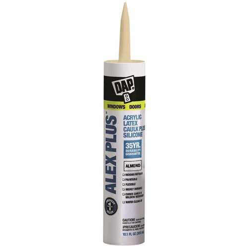 DAP 18130 Alex Plus 10.1 Oz. All Purpose Almond Siliconized Acrylic Latex Caulk