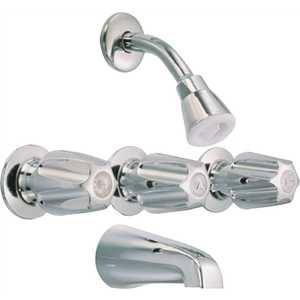 Proplus 114135 3 Handle 1 Spray Tub And Shower Faucet In Chrome