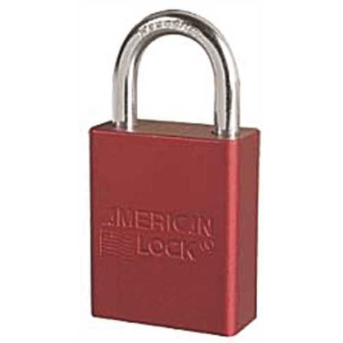 1-1/2 in. Aluminum Padlock in Red, Keyed Differently