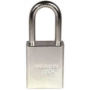American Lock A5101 5100 Series 1-1/2 in. Solid Steel Padlock Body KD Triple Satin Chrome