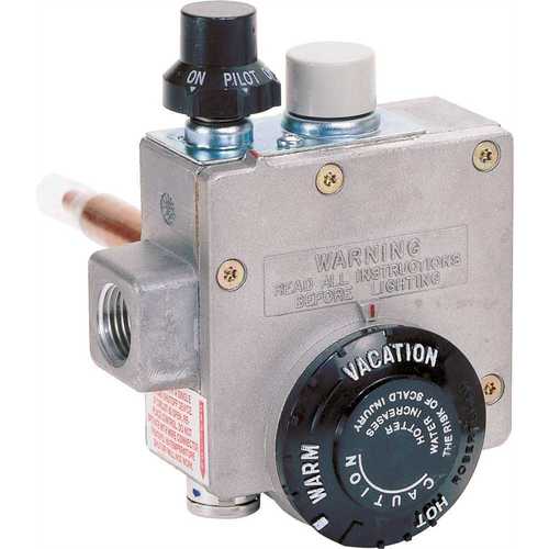 NATURAL GAS WATER HEATER THERMOSTAT, 1.375-INCH SHANK, 4-INCH WATER CONNECTOR