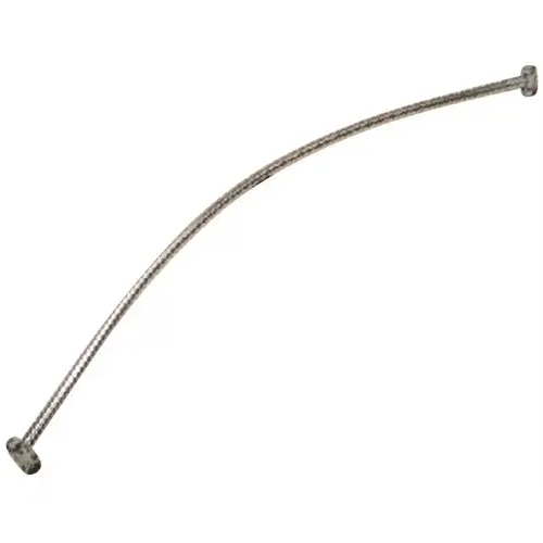 60 in. Stainless Steel Curved Shower Rod in Brushed Finish
