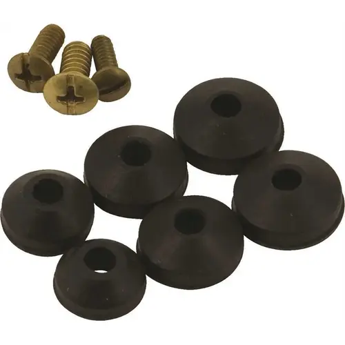 Includes 14 Washers Size 00 Through 3/8M and 6 Screws Black