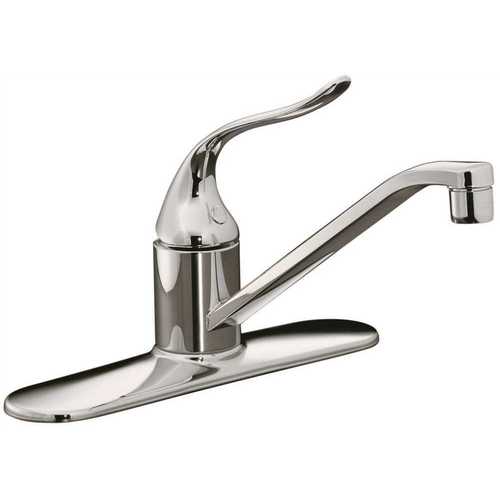 Coralais Low-Arc Single-Handle Standard Kitchen Faucet in Polished Chrome