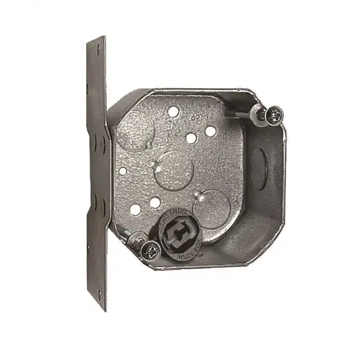 CEILING FAN BOX 4 IN. OCTAGON 2-1/8 IN. DEEP FA BRACKET Gray