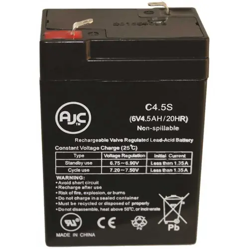 12-Volt Lead Calcium Replacement Battery Black