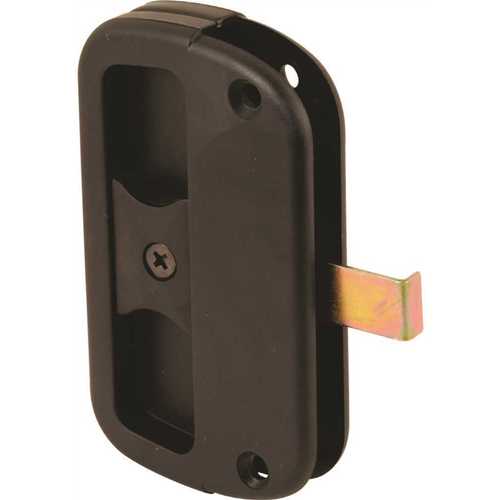 3 in. H.C. Plastic Housing Black Sliding Screen Door Latch and Pull Steel Latch