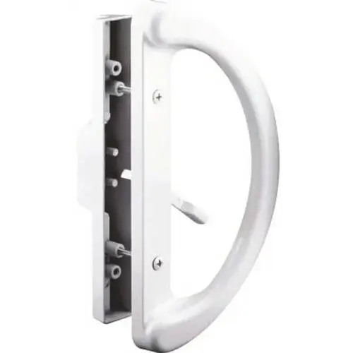 Anvil Mark MP1225 7 in. White Mortise Style Sliding Door Handle Set