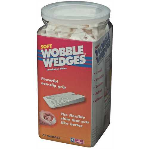 FOCUS 12 WOBBLE WEDGES, SOFT, WHITE - pack of 75