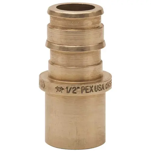 TRIBAL MFG. F80E44 BRASS SWEAT ADAPTER, 1/2 IN. X 1/2 IN. MALE, PEX-A, LEAD FREE