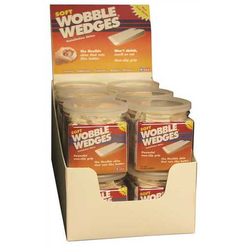 FOCUS 12 INC 7030DSP FOCUS 12 WOBBLE WEDGES, SOFT, WHITE, COUNTER DISPLAY - pack of 30