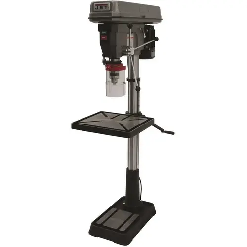 1.5 HP 20 in. Floor Standing Drill Press with Worklight, 12-Speed, 115/230-Volt, JDP-20MF White Gray