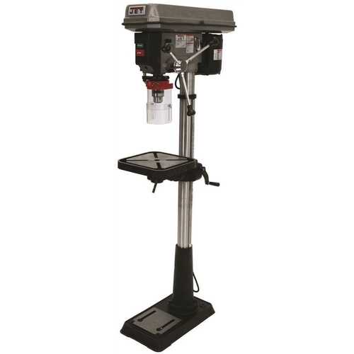 3/4 HP 15 in. Floor Standing Drill Press with Worklight, 16-Speed, 115-Volt, J-2500 White