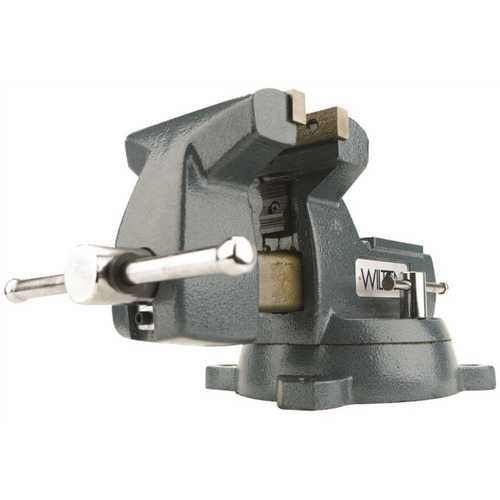 WILTON 21400 5 in. Mechanics Vise with Swivel Base, 3-3/4 in. Throat Depth