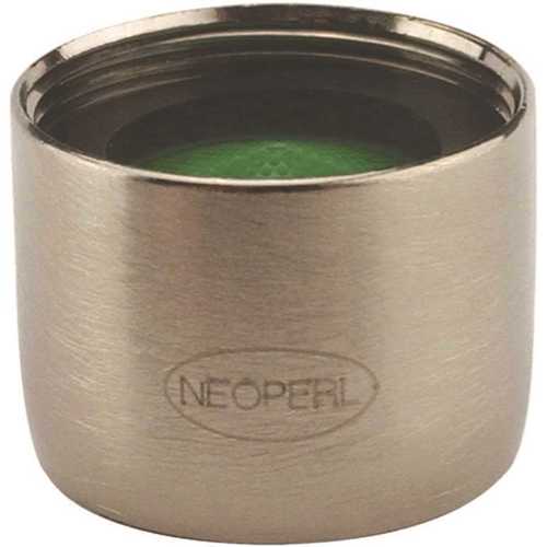 NEOPERL 5401905 Perlator 1.5 GPM 55/64 in. - 27 Regular Female Faucet Aerator, Brushed Nickel green/brushed nickel