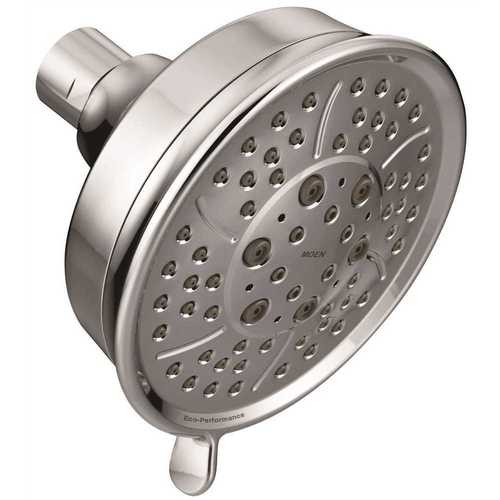 Moen 3638EP Eco-Performance 4-Spray 4.4 in. Single Wall Mount Fixed Shower Head in Chrome