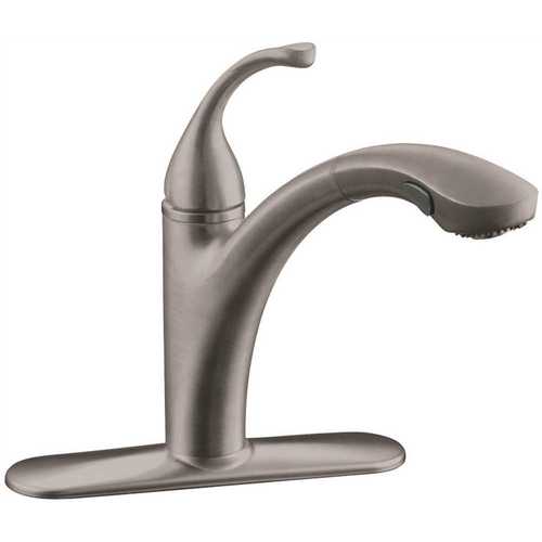 Forte Single-Handle Pull-Out Sprayer Kitchen Faucet In Brushed Chrome